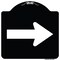 Signmission Designer Series Arrow Green, Black & White Heavy-Gauge Aluminum Sign, 18" x 18", BW-1818-24337 A-DES-BW-1818-24337 - alternate 1